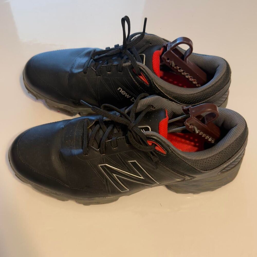 New Balance NBG2005 Striker Waterproof Golf Shoes Black Red #golf #sneakers